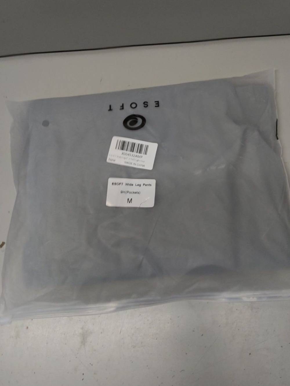 Wide Leg Pants Gray M High Waist Yoga Work Lounge Pants w Pockets NWT - Picture 4 of 4